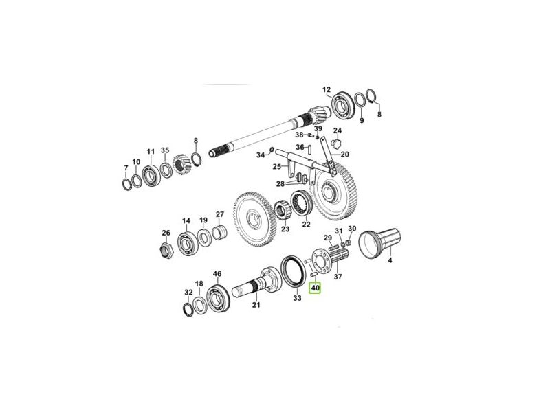 KOŁEK CYLINDRYCZNY 10x24 DEUTZ-FAHR 216518110
