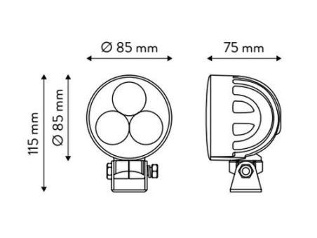 LAMPA ROBOCZA OKRĄGŁA LED 30W TT.13503