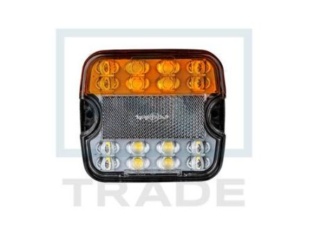Lampa przednia LED, 12-30V ze światłem pozycyjnym i kierunkowskazem TT