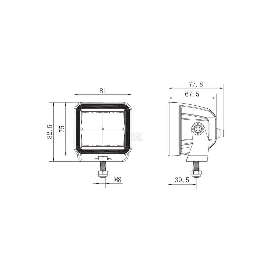 LAMPA ROBOCZA LED 40W 4800lm 12/24V BIAŁA LA10608