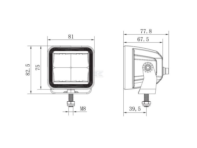 LAMPA ROBOCZA LED 40W 4800lm 12/24V BIAŁA LA10608