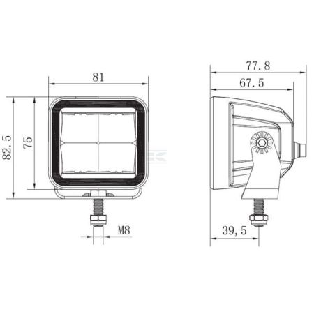 LAMPA ROBOCZA LED 40W 4800lm 12/24V BIAŁA LA10608
