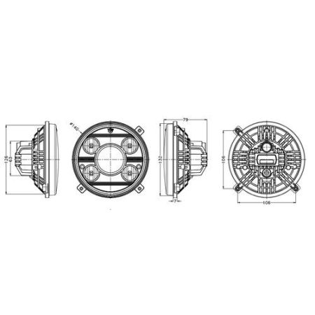 LAMPA PRZEDNIA LED MASSEY FERGUSON MIJANIA DROGOWE TT.16601