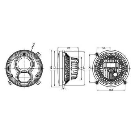 LAMPA ROBOCZA PRZEDNIA DROGOWE MIJANIA MASSEY FERGUSON 60W TT.16602