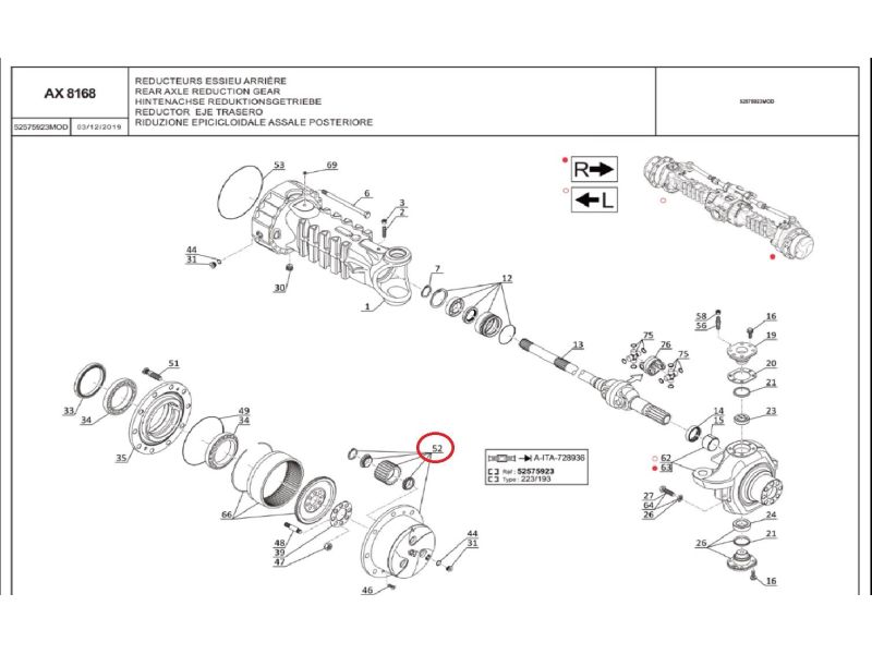 Manitou Obudowa zwolnicy z satelitami 883783