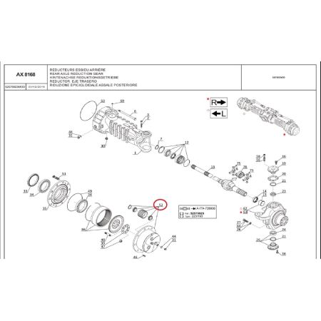 Manitou Obudowa zwolnicy z satelitami 883783