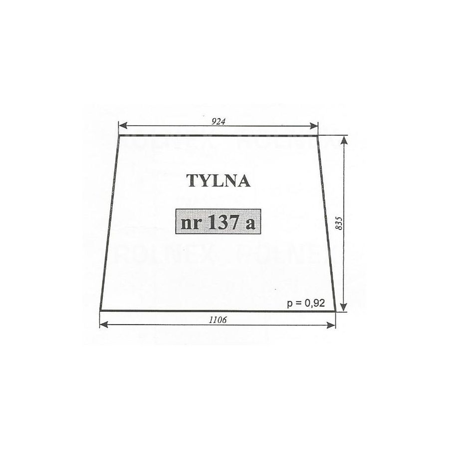 SZYBA 137-432 PRZÓD C330 T25 KABINA PL  1180X947