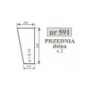 SZYBA 591 PRZÓD DÓŁ URSUS C330 2812 MF255 ZAMOŚĆ  264x545