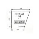 SZYBA 423 430 DRZWI DÓŁ URSUS MF235 KOJA NT 603X550