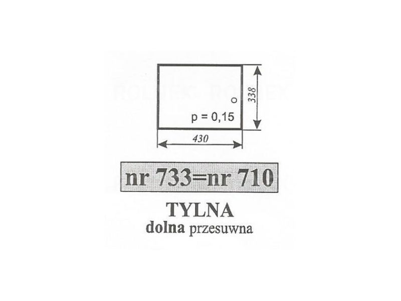 SZYBA 710 DOLNA PRZESUWNA 3512 MF KOJA 330X430