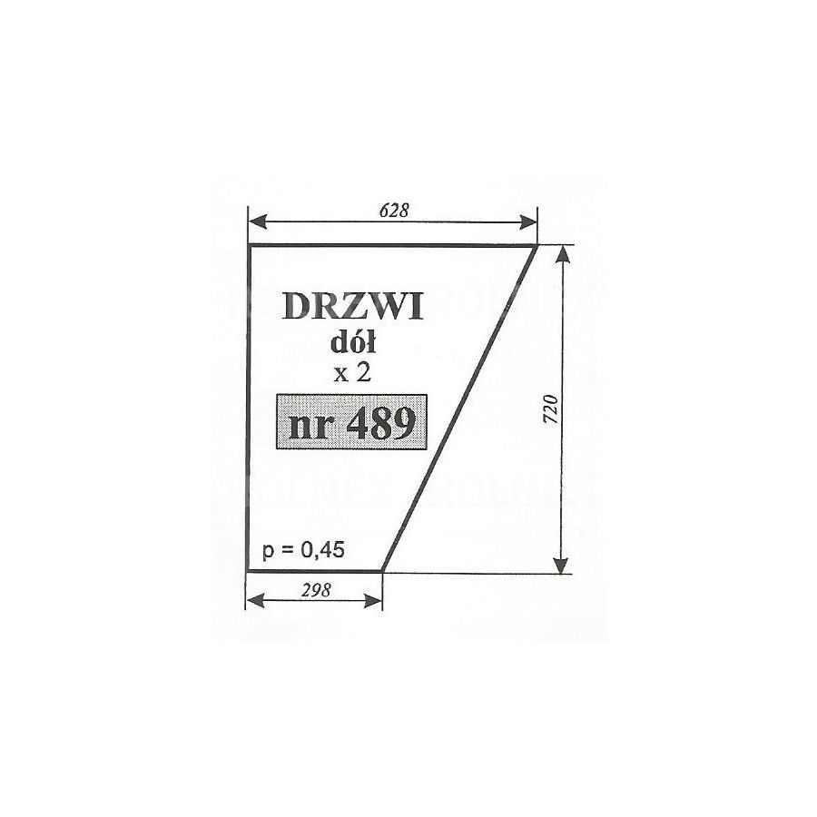 SZYBA 489 DRZWI DÓŁ URSUS 3512 KUNÓW 819X681