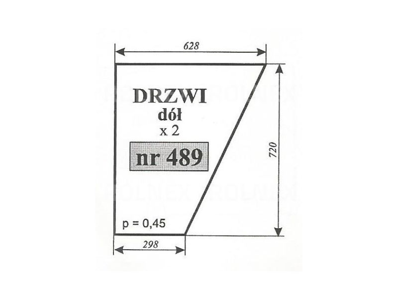SZYBA 489 DRZWI DÓŁ URSUS 3512 KUNÓW 819X681