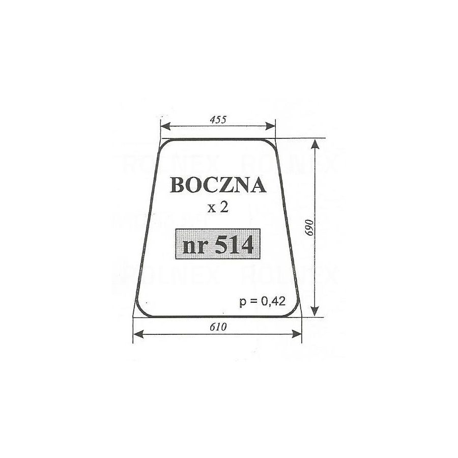 SZYBA 514 BOK LTZ 55