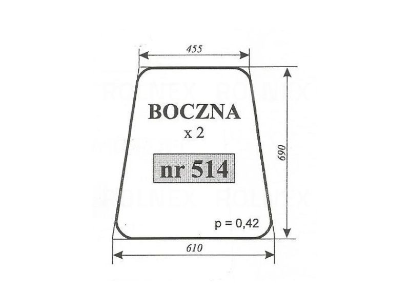 SZYBA 514 BOK LTZ 55