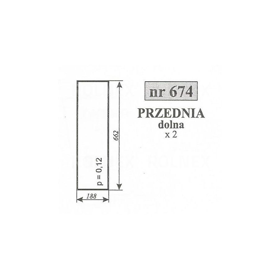 SZYBA 674 PRZÓD DÓŁ C330/360 SZYSZKA URSUS 185x655