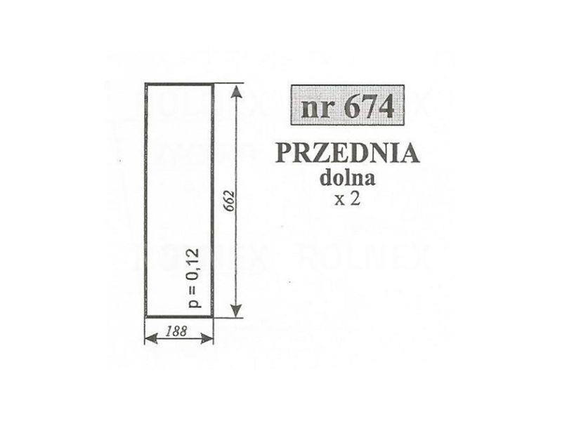SZYBA 674 PRZÓD DÓŁ C330/360 SZYSZKA URSUS 185x655