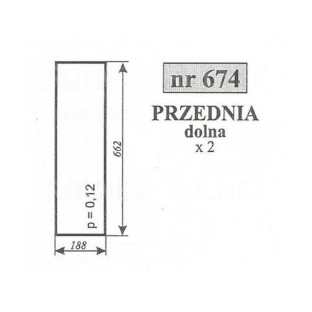 SZYBA 674 PRZÓD DÓŁ C330/360 SZYSZKA URSUS 185x655