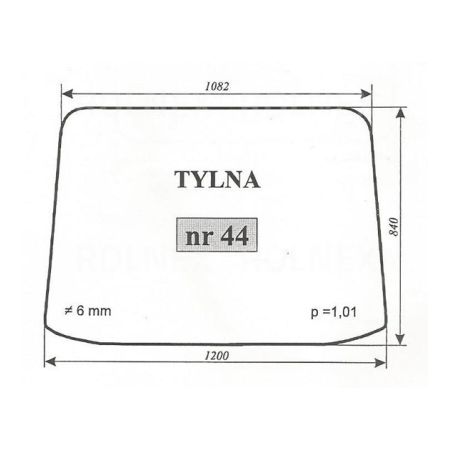 SZYBA 44 TYŁ MTZ NO DRAWINOS 80-670080-6700 TYPE 3 835x624