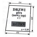 SZYBA DRZWI GÓRA NOWY TYP C-330 NAGLAK 785