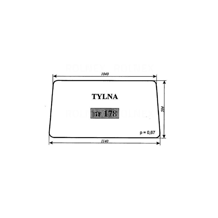 SZYBA 178 TYLNA URSUS C330