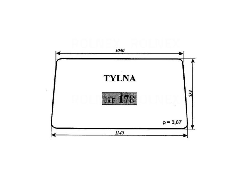 SZYBA 178 TYLNA URSUS C330