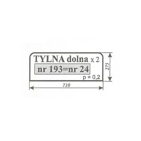 SZYBA 24-193 TYŁ DÓŁ ZETOR 12111 16145