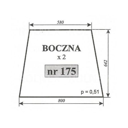 SZYBA 175 BOK URSUS C360 MF KOŹMIN