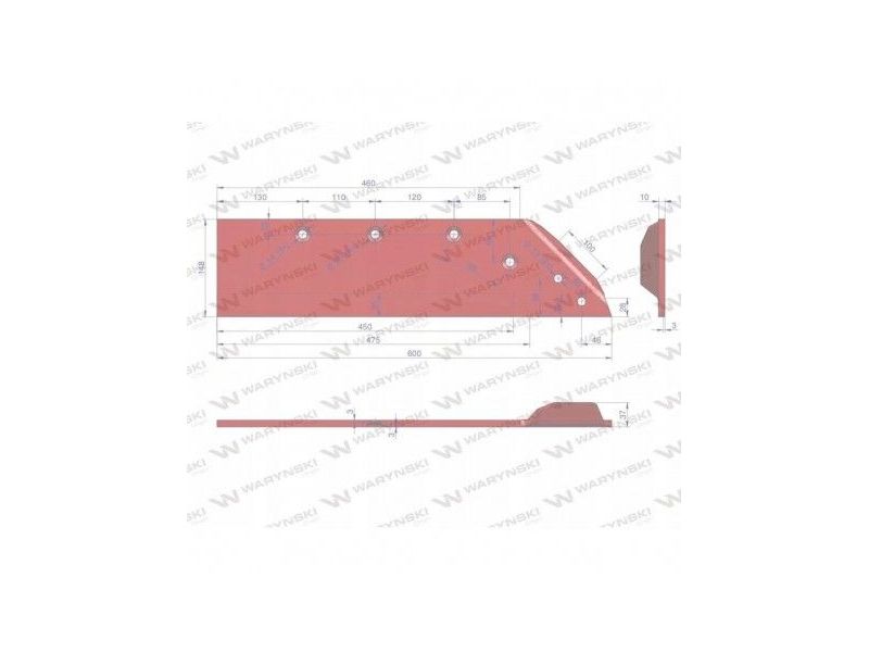 Lemiesz prawy pługa Sukov KV09 W-048801