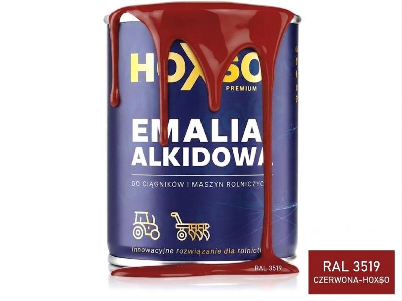 FARBA HOXSO RAL 3519 CZERWONA - NA RDZĘ, BEZ PODKŁADU