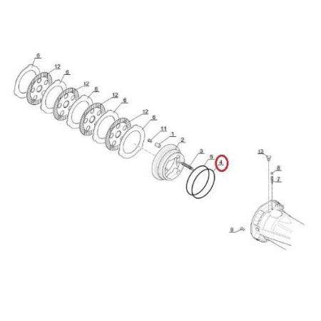 ORING TŁOKA HAMULCOWEGO MANITOU 895854