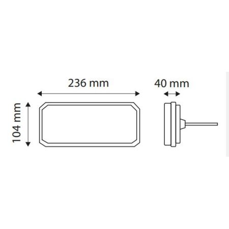 LAMPA TYLNA ZESPOLONA LED LEWA TT.12515