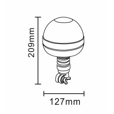 LAMPA OSTRZEGAWCZA KOGUT LED TT.186D-Y 12-24V