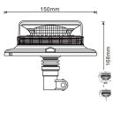 LAMPA BŁYSKOWA KOGUT 12V/24V POWER LED NISKA TT.411
