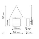 ZESTAW LAMP LED 7,5M TYLNE Z TRÓJKĄTEM TT.12007T CIĄGNIK PRZYCZEPA ŁAD