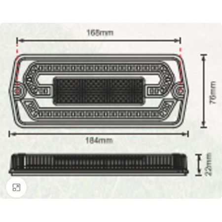 LAMPA TYLNA ZESPOLONA LED TT.1261 PRAWA/LEWA 3 funkcje, odblask, Case,