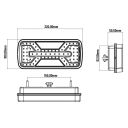 LAMPA TYLNA ZESPOLONA LED X-SPIDER PRZECIWMGIELNE KIERUNKOWSKAZ COFANI