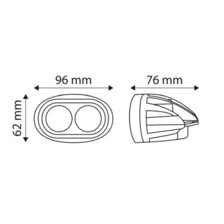 Niebieska lampa LED TT.13111S 10W (800 lm, 10-80V) do opryskiwaczy. Di