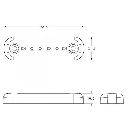 Biała lampa obrysowa przednia LED 1W (L1320 / L1321) LEWA/PRAWA