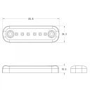 Biała lampa obrysowa przednia LED 1W (L1320 / L1321) LEWA/PRAWA