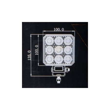 LAMPA ROBOCZA LED CIĄGNIK 12-24V 54W 5500lm WTYCZKA DT TT.13654-DT GOL