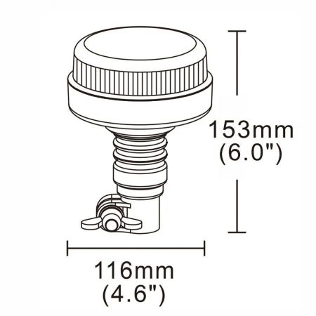 Lampa ostrzegawcza LED kogut 16W – Elastyczne mocowanie FLEX (Flex 4)
