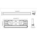 LISTWA RAMKA LED DO TABLICY REJESTRACYJNEJ TT.11013 DUŻO FUNKCJI