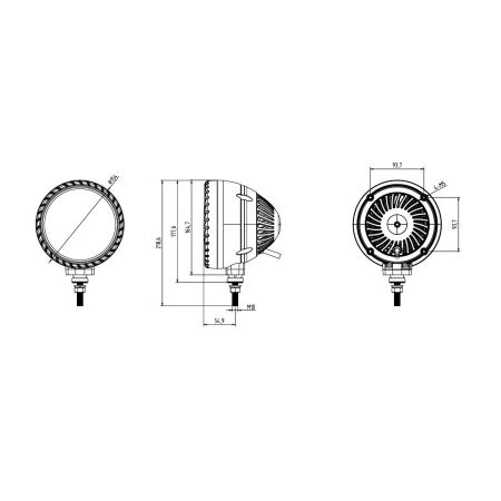 LAMPA PRZEDNIA 49W OKRĄGŁA John Deere New Holland TT.16640