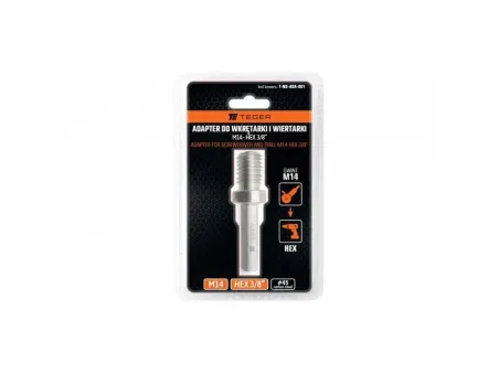 ADAPTER DO WKRĘTARKI I WIERTARKI M14 HEX 3/8" TEGER T-NB-ADA-001 