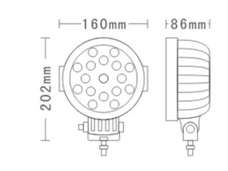 LAMPA ROBOCZA 17 LED OKRĄGŁA KAMAR 