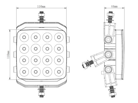 LAMPA ROBOCZA 16 LED 48 FLOOD KAMAR