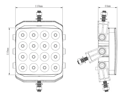 LAMPA ROBOCZA 16 LED 48 FLOOD KAMAR 