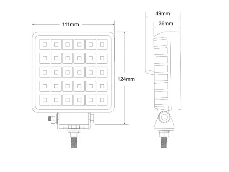 LAMPA ROBOCZA LEDOWA 30 LED Z WYŁĄCZNIKIEM KAMAR 