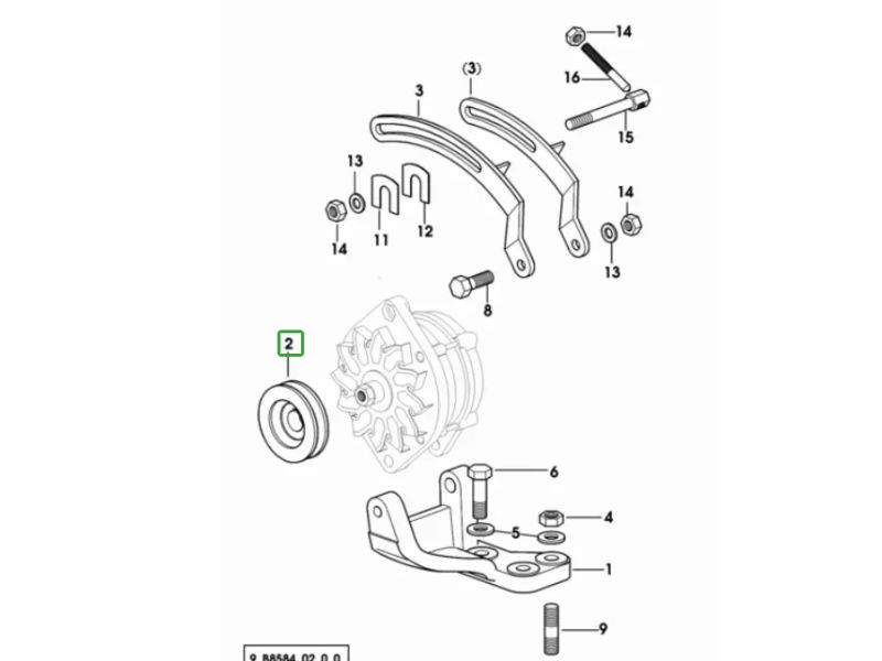 KOŁO PASOWE ALTERNATOR DEUTZ-FAHR