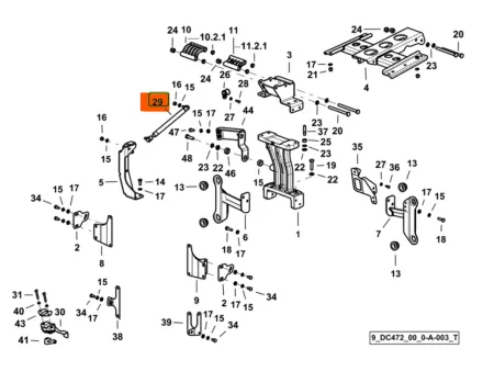 SPRĘŻYNA SIŁOWNIK MASKI DEUTZ-FAHR 0.019.9285.0 